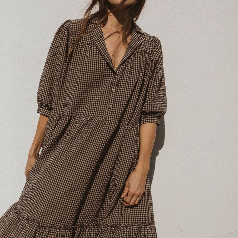 Esby Philippa Dress in Autumn Gingham